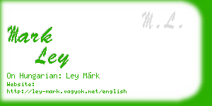 mark ley business card